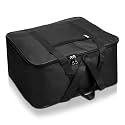 Kuber Industries Storage Bag | Clothes Storage Bag | Non-Woven Underbed Storage Bag with Zipper | Wardrobe Organizer with Handle | Travel Jumbo Underbed Bag | Black