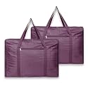 Kuber Industries 2 Pcs Jumbo Storage Bag with Handle &amp; Zipper Closure | Parachute Underbed/Wardrobe Clothes Storage Organizer | Maroon