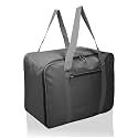 Kuber Industries Storage Bag | Clothes Storage Bag | Rexine Underbed Storage Bag | Storage Bag With Zipper | Wardrobe Organizer With Handle | Travel Small Underbed Bag | Grey, 38 Cm, 25 Cm