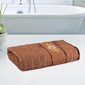 kuber industries 30  60 inch cotton bath towel for men amp women  450 gsm wrinkle resistant quick-drying towels for travel  velvet border  blue
