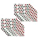Kuber Industries Table Mats Set of 6 | Dining Table Plate Mat | PVC Table Placemats | Kitchen Table Mat | Heat Resistant Dinner Mat | Flower Print | Blue
