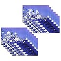 Kuber Industries Table Mats Set of 6 | Dining Table Plate Mat | PVC Table Placemats | Kitchen Table Mat | Heat Resistant Dinner Mat | Flower Print | Blue