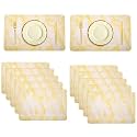Kuber Industries Table Mats Set of 6 - Waterproof Dining Table Mats | Dinner Table Mat for Kitchen | PVC Anti Slip Food Mats &amp; Table Mats | Marble Print - Grey