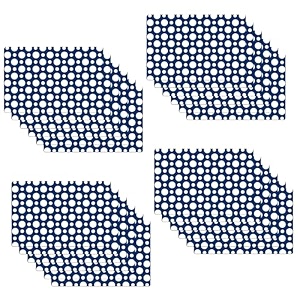kuber industries table mats set of 6  dining table plate mat  pvc table placemats  kitchen table mat  heat resistant dinner mat  flower print  blue