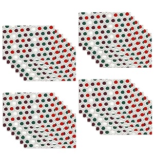 kuber industries table mats set of 6  dining table plate mat  pvc table placemats  kitchen table mat  heat resistant dinner mat  flower print  blue