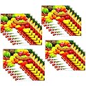 Kuber Industries Table Mats Set of 6 | Dining Table Plate Mat | PVC Table Placemats | Kitchen Table Mat | Heat Resistant Dinner Mat | Flower Print | Blue
