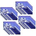Kuber Industries Table Mats Set of 6 | Dining Table Plate Mat | PVC Table Placemats | Kitchen Table Mat | Heat Resistant Dinner Mat | Flower Print | Blue