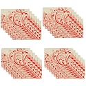 Kuber Industries Table Mats Set of 6 | Dining Table Plate Mat | PVC Table Placemats | Kitchen Table Mat | Heat Resistant Dinner Mat | Flower Print | Blue