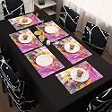 Kuber Industries Table Mats Set of 6 - Waterproof Dining Table Mats | Dinner Table Mat for Kitchen | PVC Anti Slip Food Mats &amp; Table Mats | Marble Print - Grey