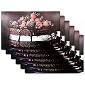 Kuber Industries Table Mats Set of 6 | Dining Table Plate Mat | PVC Table Placemats | Kitchen Table Mat | Heat Resistant Dinner Mat | Cake Print | Brown