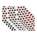 Kuber Industries Table Mats Set of 6 | Dining Table Plate Mat | PVC Table Placemats | Kitchen Table Mat | Heat Resistant Dinner Mat | Check Flower Print | Multicolour