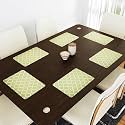 Kuber Industries Table Mats Set of 6 - Waterproof Dining Table Mats | Dinner Table Mat for Kitchen | PVC Anti Slip Food Mats &amp; Table Mats | Marble Print - Grey