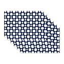 Kuber Industries Table Mats Set of 6 | Dining Table Plate Mat | PVC Table Placemats | Kitchen Table Mat | Heat Resistant Dinner Mat | Flower Print | Blue