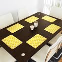 Kuber Industries Table Mats Set of 6 - Waterproof Dining Table Mats | Dinner Table Mat for Kitchen | PVC Anti Slip Food Mats &amp; Table Mats | Marble Print - Grey