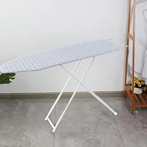 kuber industries 15 inch adjustable amp foldable iron stand for clothes amp sarees  pack of 2 quick pressing board  ironing table for home  beige