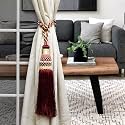 Kuber Industries Tassel Set - Curtain Tiebacks &amp; Holders for Home &amp; Office - Maroon