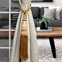 Kuber Industries Tassel | Curtain Tie Back Tassel Set | Curtain Holder Tieback | Curtain Tieback | Curtain Holder for Home &amp; Office Décor | Moti Kit Pit Tassel | Golden