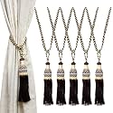 Kuber Industries Tassel Set | Curtain Tie Back &amp; Holder for Home &amp; Office | Moti Kit Pit Tassel | Pack of 2 | Cream