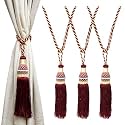 Kuber Industries Tassel Set | Curtain Tie Back & Holder for Home & Office | Moti Kit Pit Tassel | Pack of 6 | Maroon