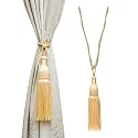 Kuber Industries Tassel Set | Curtain Tie Back &amp; Holder for Home &amp; Office | Moti Kit Pit Tassel | Pack of 2 | Cream