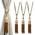 Kuber Industries Tassel Set | Curtain Tie Back &amp; Holder for Home &amp; Office | Moti Kit Pit Tassel | Pack of 2 | Cream