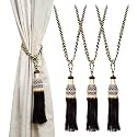 Kuber Industries Tassel Set | Curtain Tie Back &amp; Holder for Home &amp; Office | Moti Kit Pit Tassel | Pack of 2 | Cream