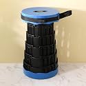 Kuber Industries Telescopic Stool | Collapsible Camping Stool | Foldable Stool for Adults | Stool for Outdoor-Fishing-Hiking-Gardening-Travel | Portable Stool | KXM-2311A | Blue