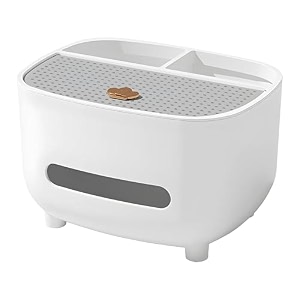 kuber industries tissue paper box with storagetissue holder dispenser for bathroom carwhite