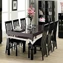 Kuber Industries Transparent Dining Table cover 6 Seater|Table Cloth for Dining|Transparent Table Sheet|Silver Lace 90x60 Inch (Silver)