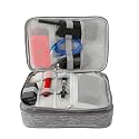 Kuber Industries Travel Organizer For Electronic Accessories|Multipurpose Pouch|Adapter, Cable, Gadget Organizer|Three Comparment With Zipper (Grey)