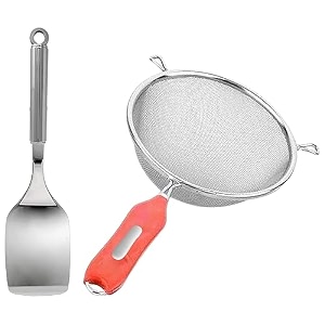 kuber industries turnerspatula for dosa roti omlette parathas pavbhaji silver standard amp kuber industries 125 cm soup amp juice strainer silver standard