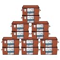 Kuber Industries Underbed Storage Bag|Organizer For Clothes Large|Non-Woven Comforter, Blanket Cover|Transparent Window &amp; Premium Zipper|Side Handles|Pack of 12 (Brown)