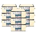 Kuber Industries Underbed Storage Bag|Organizer For Clothes Large|Non-Woven Comforter, Blanket Cover|Transparent Window &amp; Premium Zipper|Side Handles|Pack of 9 (Cream)