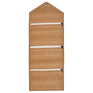 kuber industries wooden design 3 pockets wall hanging storage organizer magazineletter holder stationary organizer brown-hs43kubmart25734hs43kubmart025734