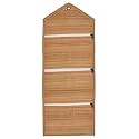 Kuber Industries Wooden Design 3 Pockets Wall Hanging Storage Organizer, Magazine/Letter Holder, Stationary Organizer (Brown)-HS43KUBMART25734,HS43KUBMART025734