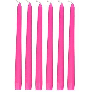 pack of 6 pcs 95 inch designer premium pink taper pillar candle 95 inch long for partydaily use candle pack of 6 pcs pink
