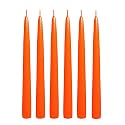 Pack of 6 Pcs 9.5 Inch Premium Orange Taper Candles