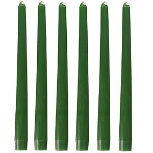 pack of 6 pcs 95 inch premium green taper candles