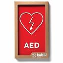 Kubik Letters Premium AED Sign, ADA Compliant Modern Design Sign with Grade 2 Braille for AED Location with Double Sided Tape