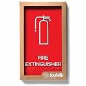 Kubik Letters Premium Fire Extinguisher Sign, ADA Compliant Modern Design Sign with Grade 2 Braille for Fire Extinguisher Location with 3M Double Sided Tape