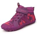 KUBUA Kids High Top Barefoot Shoes Boys Girls Minimalist Zero Drop Sneakers