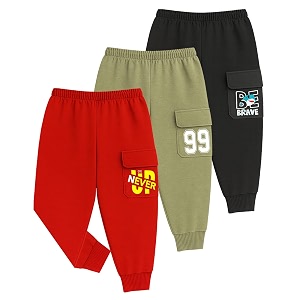 Kuchipoo Boys Cargo Joggers - Pack of