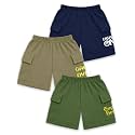 Kuchipoo Boys Cotton Cargo Shorts Elastic