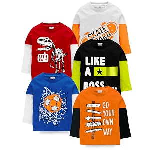 Kuchipoo Boys Full Sleeves Cotton T-Shirt