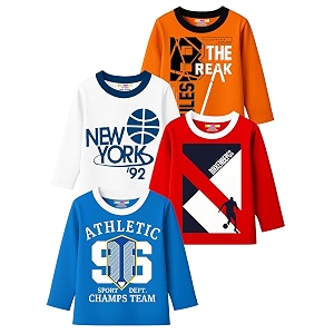 Kuchipoo Boys Full Sleeves Cotton T-Shirt -
