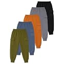 Kuchipoo Boys Solid Cargo Jogger Pants with