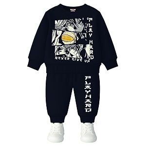 Kuchipoo Boys Winterwear Sweatshirt and Trackpant Set