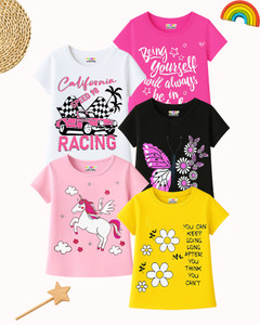 Kuchipoo Girls Printed Cotton Blend Regular T