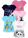 Kuchipoo Girls Printed Cotton Blend Regular T