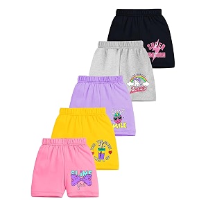 Kuchipoo Girls Regular Fit Cotton Shorts -
